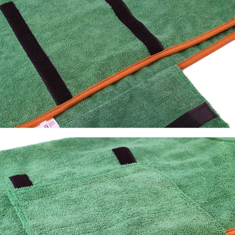 Dog Bathrobe Absorbent Pet Quick Drying Dog Bath Towel for Large Small