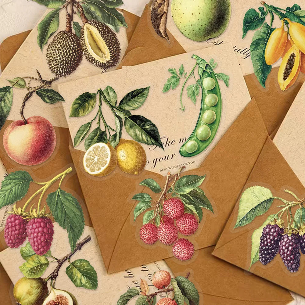 50PCS Retro Fruit Graffiti Stickers Decoration DIY Skateboard Luggage