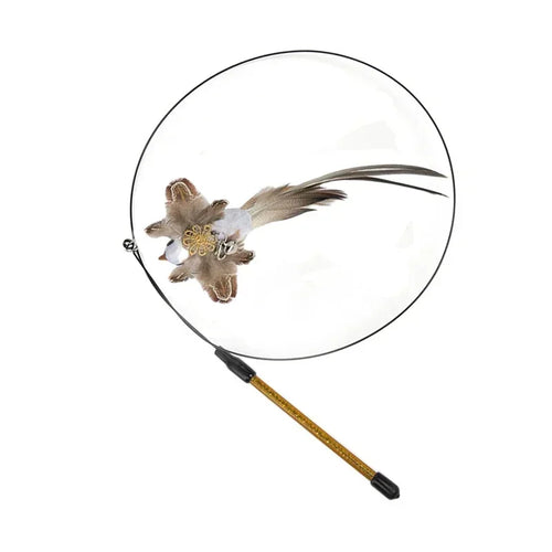 Simulation Bird Cat Toys Funny Interactive Peacock with Bell Cat Stick