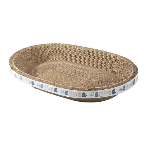 L Size Cat Toys Pet Bed Scratching Board Corrugated Cardboard Bowl Pad