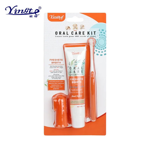 Pet Cleaning Tools Kit Dog Gum Care Products Kit Reduces Plaque &