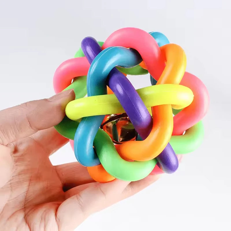 Colorful Bell Woven Toy Popular Dog Bite Resistant Rubber Pet Chewing