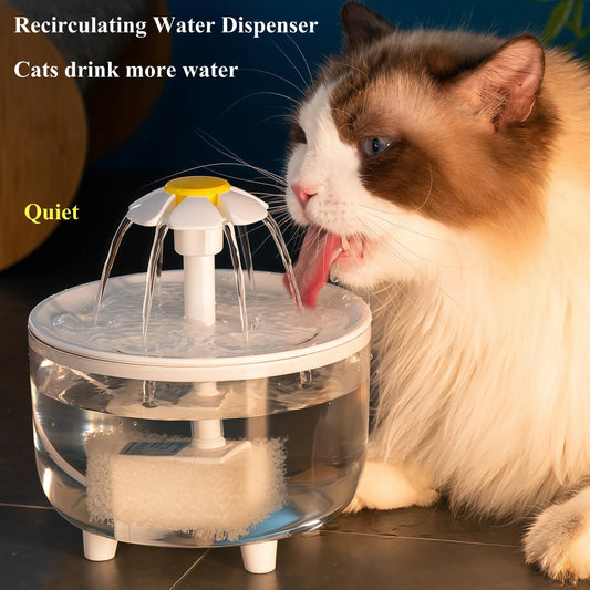 USB Electric Mute 1.2L Pet Water Fountain Automatic Cat Drink Bowl