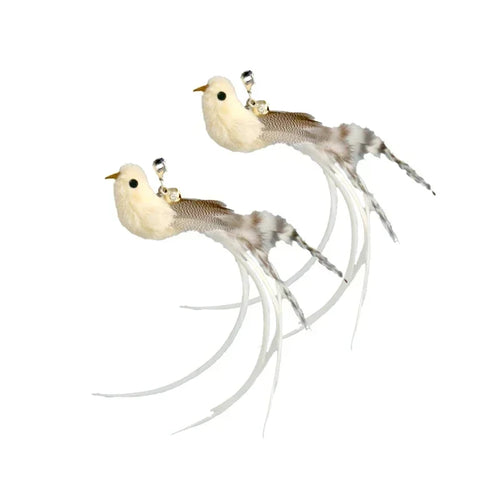 Simulation Bird Cat Toys Funny Interactive Peacock with Bell Cat Stick