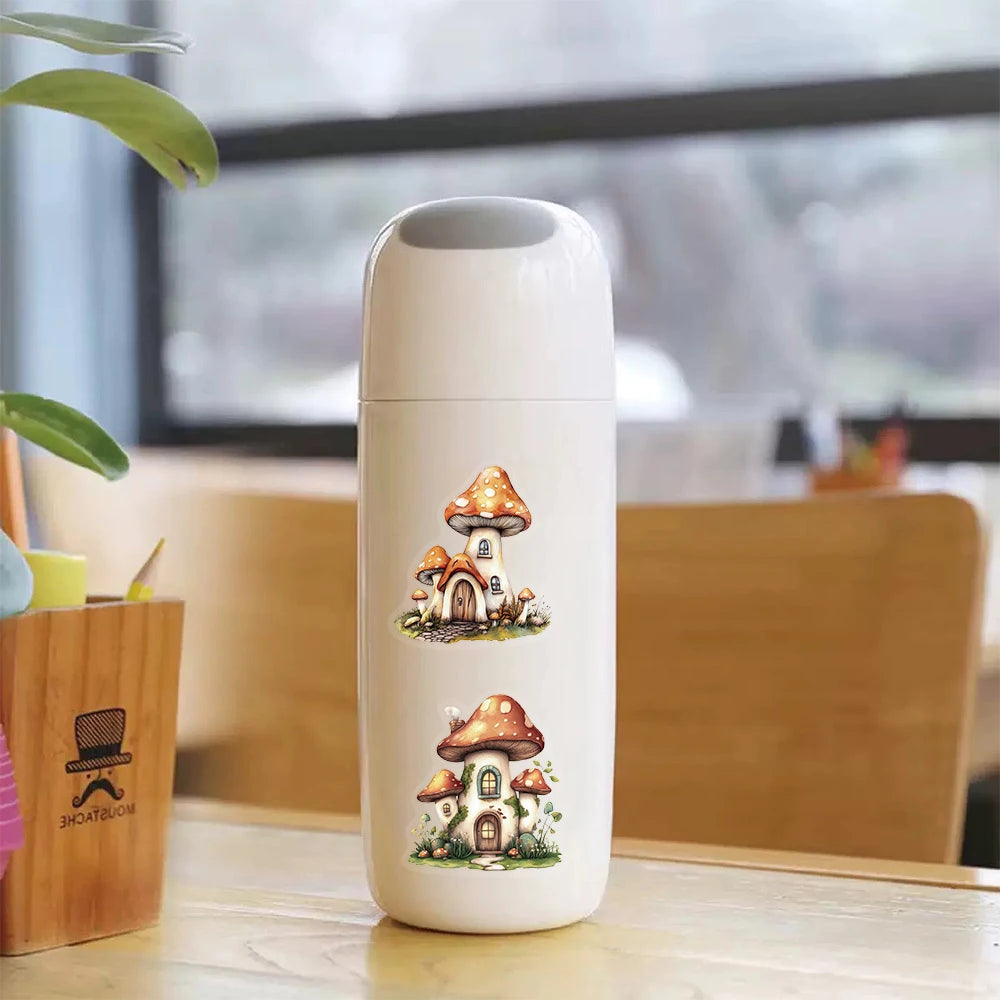 50PCS Fairy Tale House PET Material Stickers DIY Luggage Speaker Water