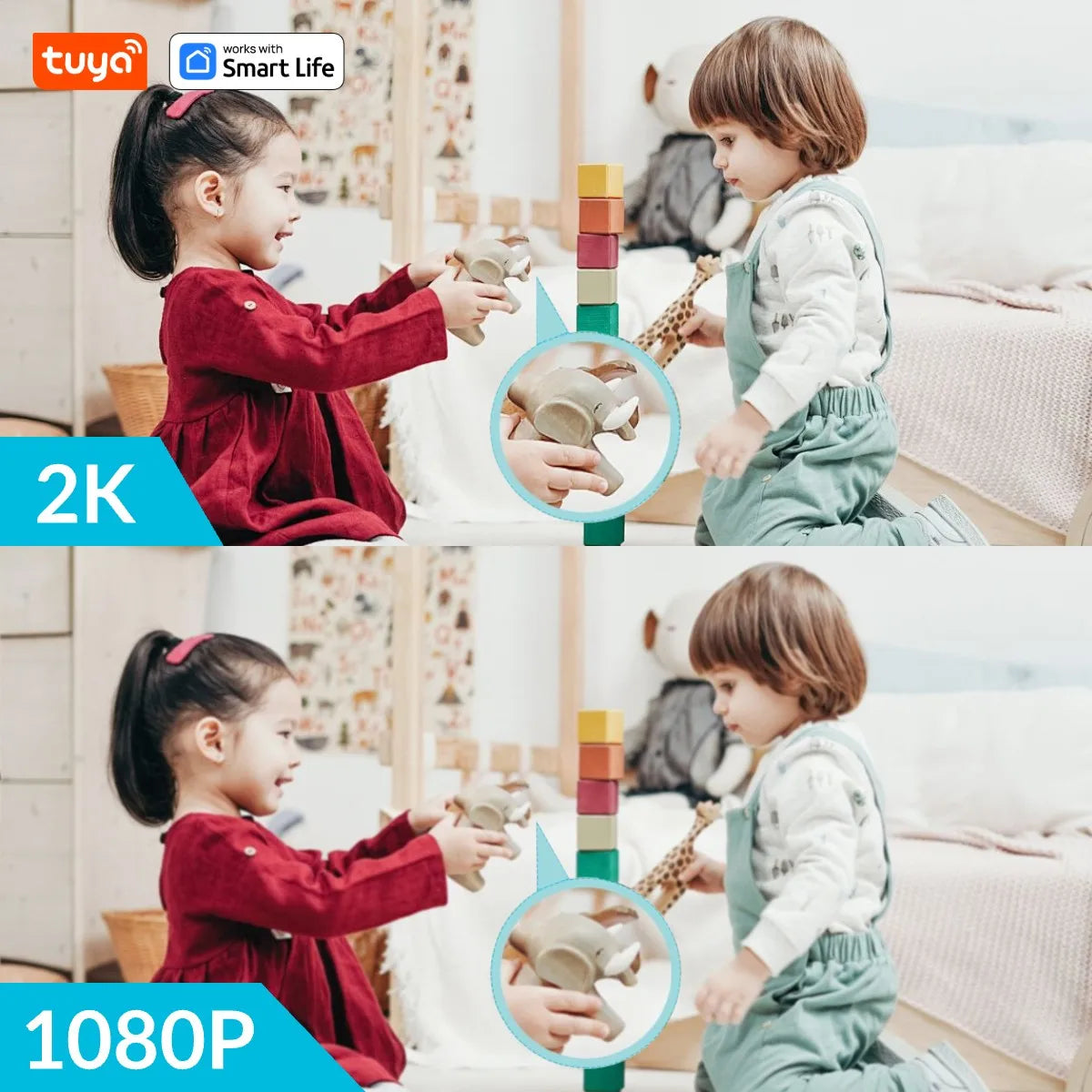 Tuya Smart 3MP HD Indoor Home Security Camera for