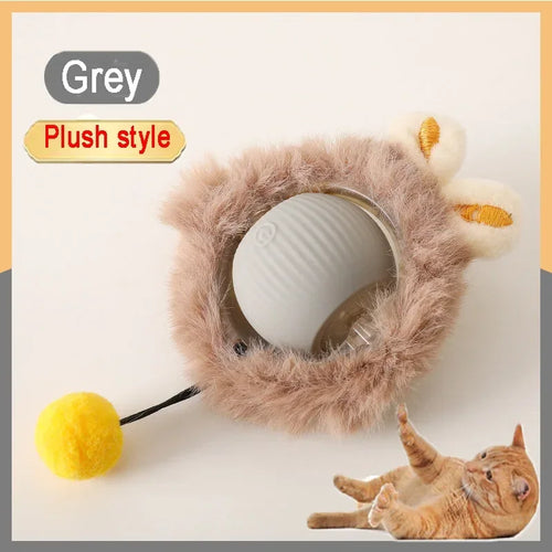 Cat Interactive Ball Toys Automatic Rolling Ball Faux Tail