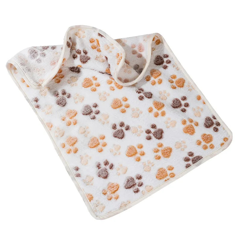 Soft Fluffy High Quality multicolor Pet Blanket Cute Dog Paw Print