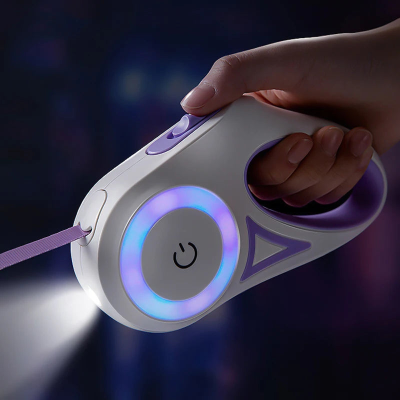 LED Retractable Dog Leash with light for Puppies Small Medium big Dogs