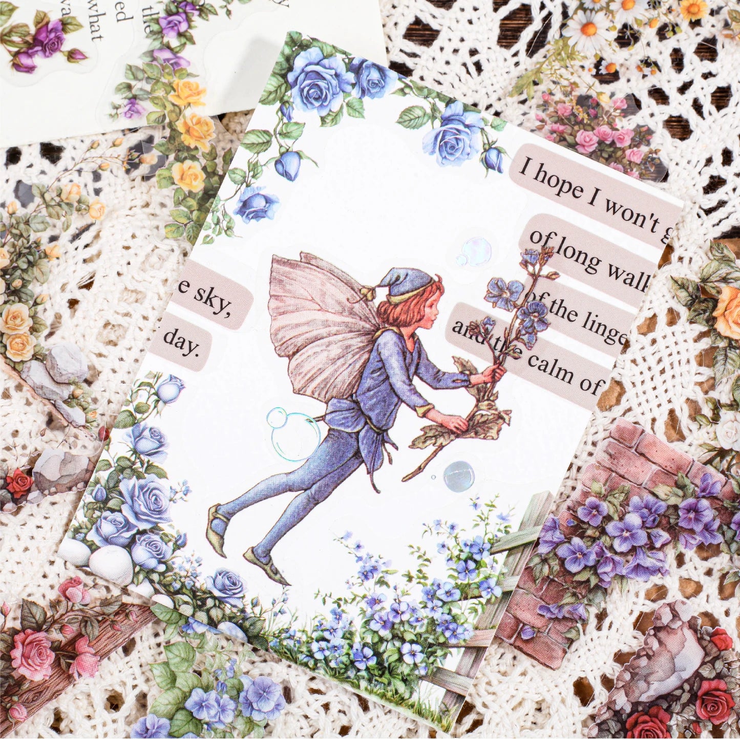 30 pcs Flowers Corner Stickers Retro Hollowed Out Frames Sticker Pack