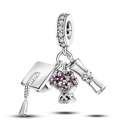 Silver Plated Travel Sunflower Lucky Charms Fit Original Pandora