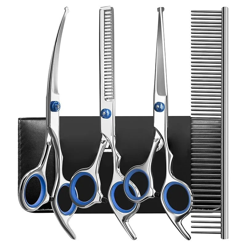New Safty Pet Grooming Scissors Round Head Professional Stainless