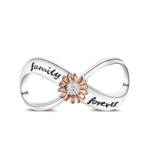Silver Plated Travel Sunflower Lucky Charms Fit Original Pandora