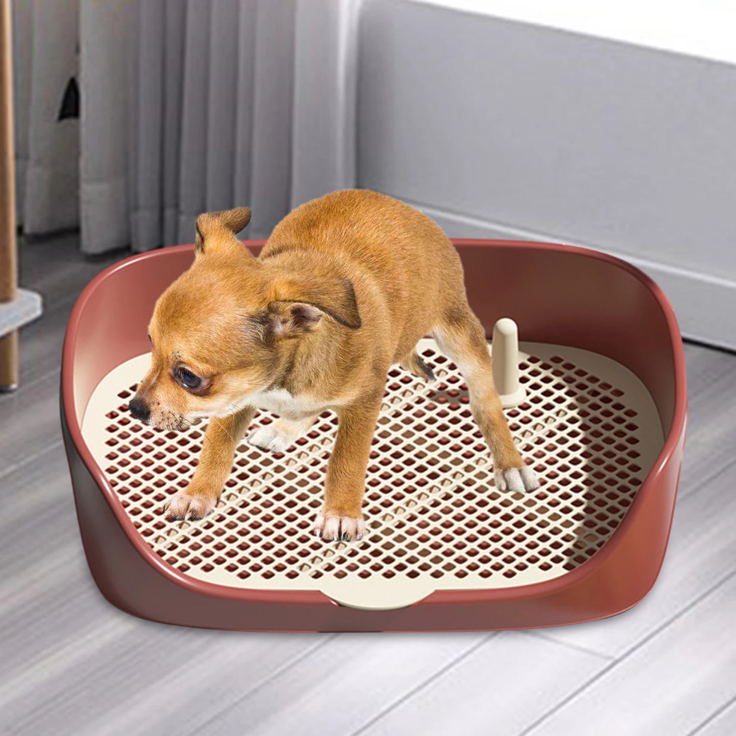 Pet Dog Toilet Portable Dog Potty Pan Trainer Litter Box Anti-Splash