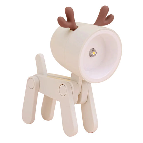 Mini Led Night Lights Folding Desk Lamp Cartoon Cute Pet Dog Deer