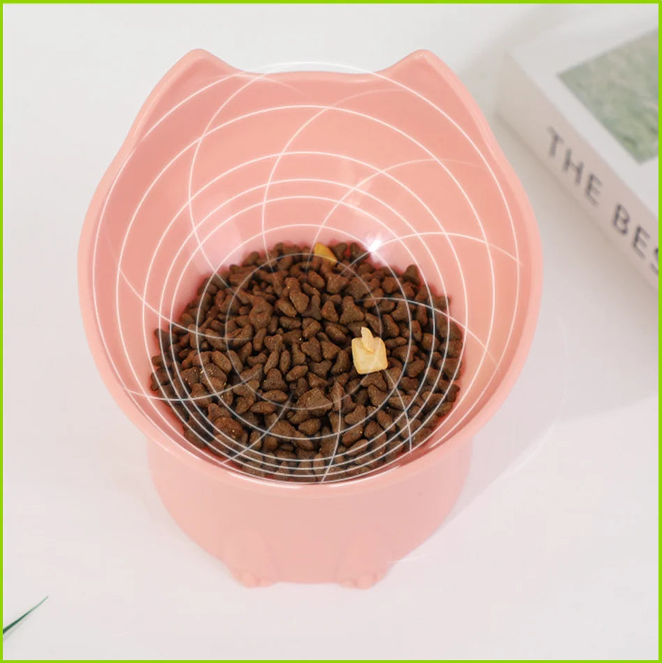 Cat bowl with long ears and high feet bowl cat and dog neck protection