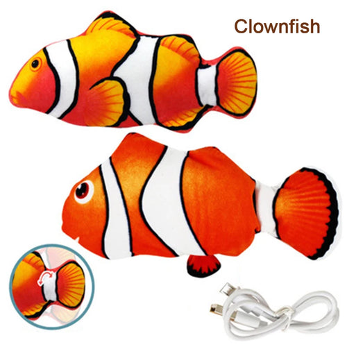 Pet Cat Pet Dog Soft Plush Toy USB Charging Simulation Fish