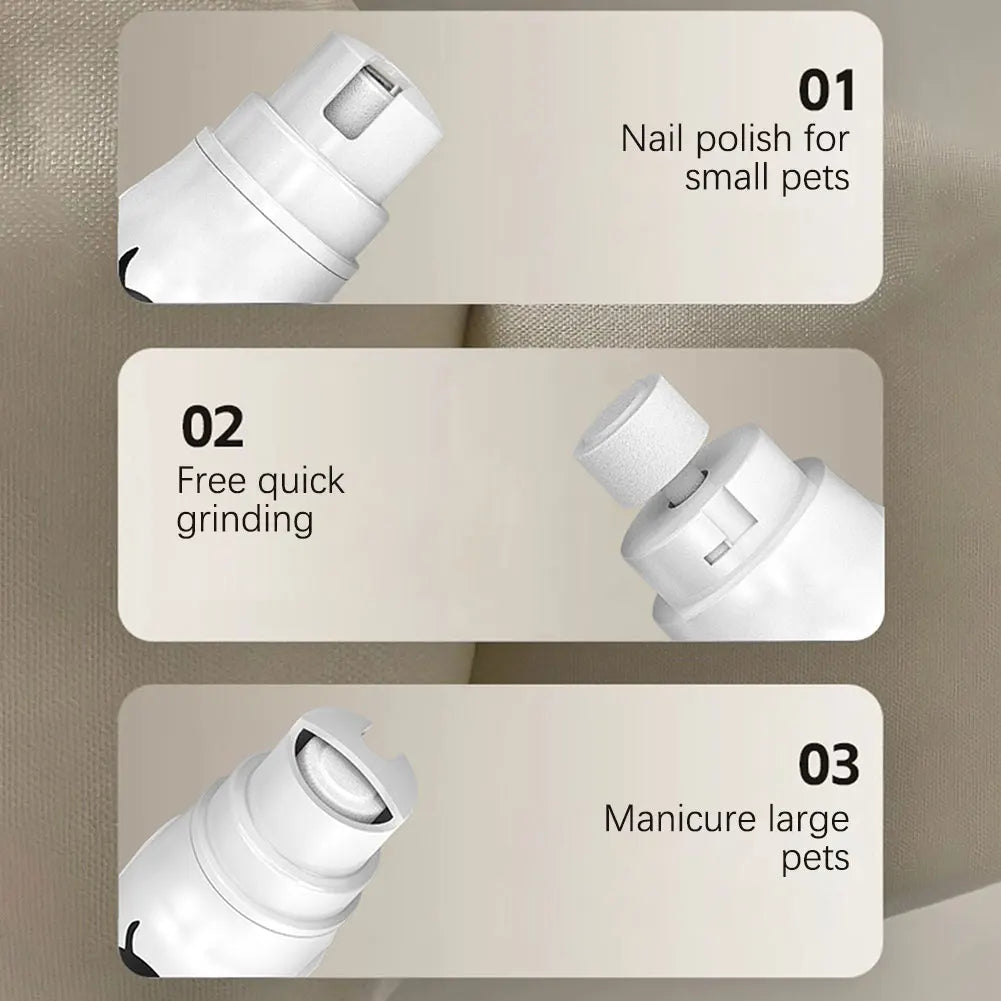 Pet Nail Grinder Electric Nail Trimmer Nail Clippers 3 Speed