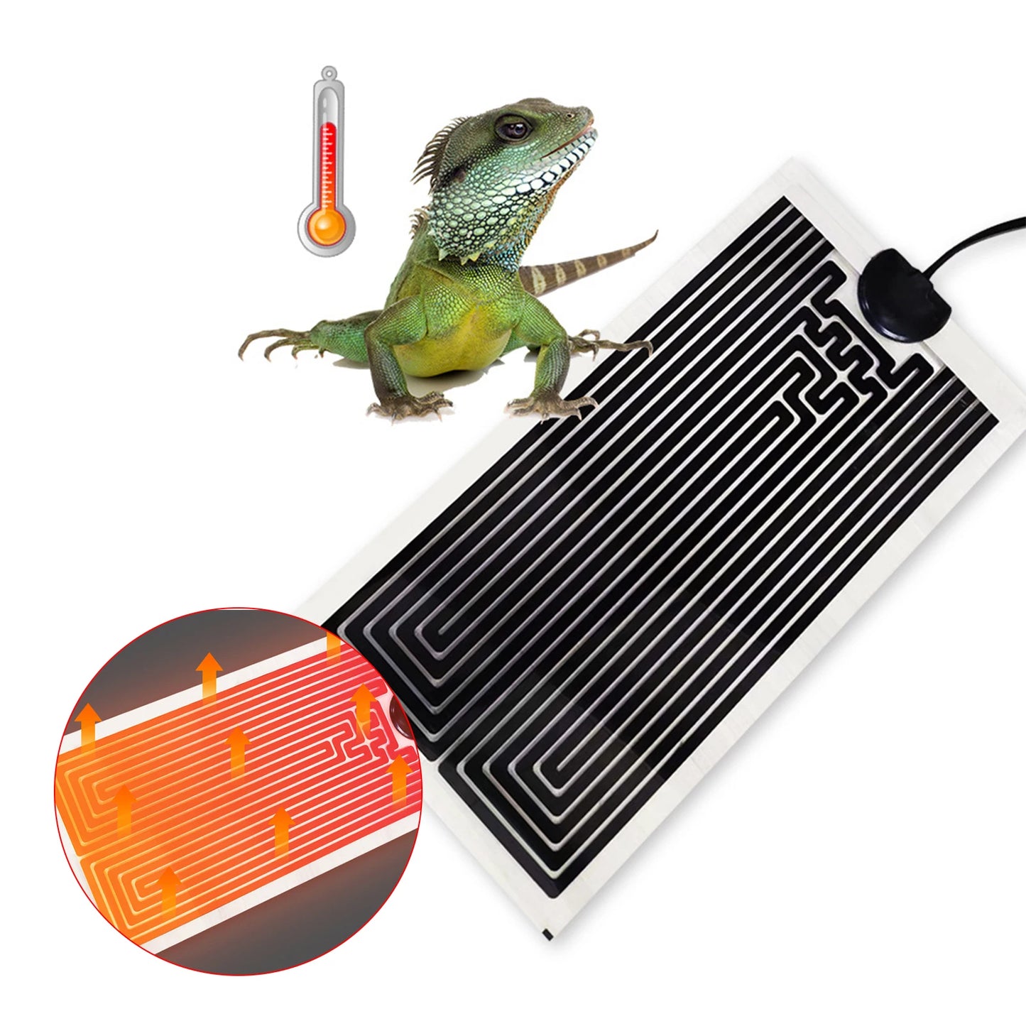 5-45W Reptiles Heat Mat Pet Heating Warm Pads Adjustable Temperature