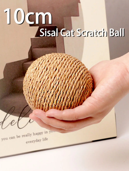 10CM Interactive Sisal Cat Scratching Ball Toy For Kitten Teeth