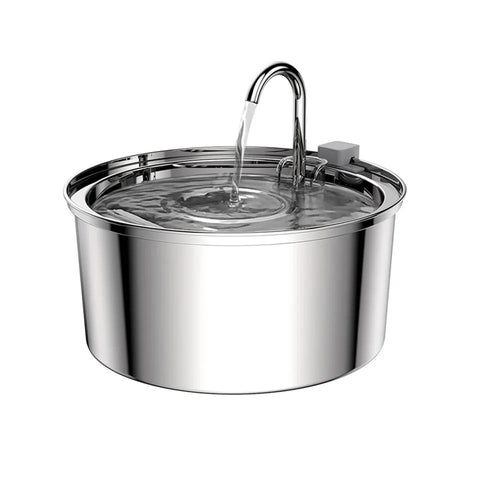 Stainless Steel Pet Water Feeder Cat Automatic Water Fountain USB