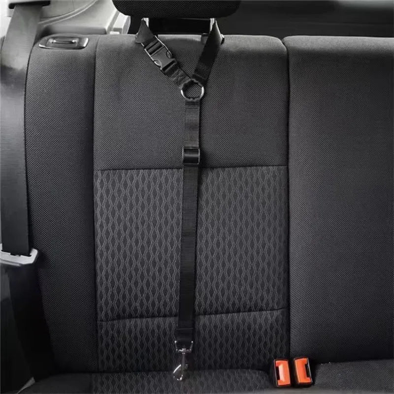 Solid Color Pet Car Seat Belt Nylon Lead Leash Backseat Safety Belt