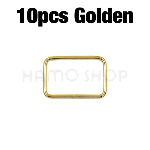 10/12pcs Metal Adjustable Rectangle Square Ring Buckle Clasp Slider