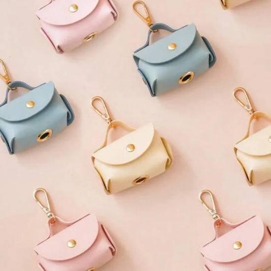 Stylish Pet Bag Holder Faux Leather Pet Poop Bag Holder with Dispenser