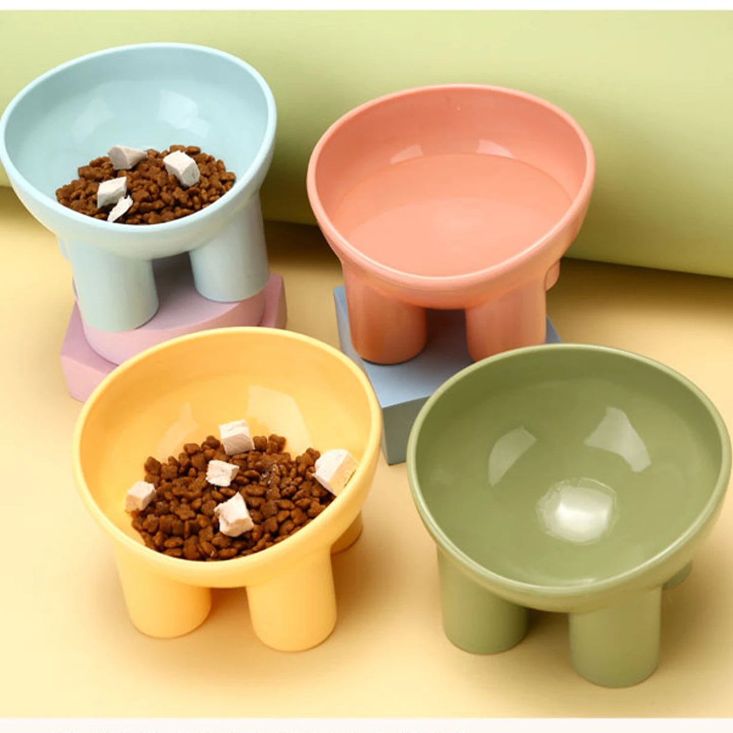 Portable Anti-Drop Cat Dog Pet Feeding Bowl - Food And Water Feeder