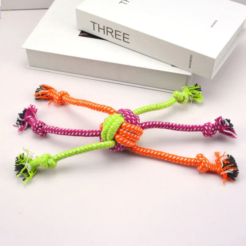 Durable Dog Rope Toy Teeth Cleaning Pet Interactive Chewing Dog Toy