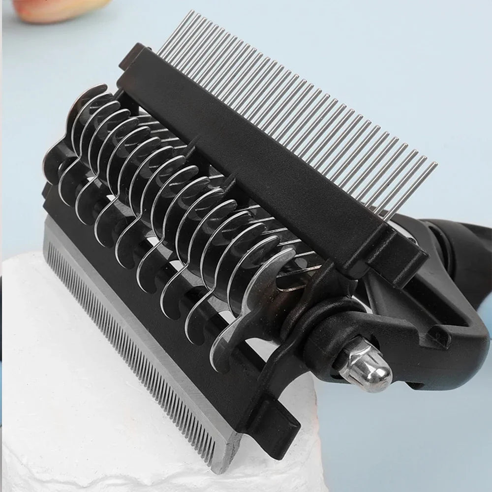 3 In 1 Pet Deshedding Brush Dog Hair Remover Pet Fur Knot Cutter Puppy