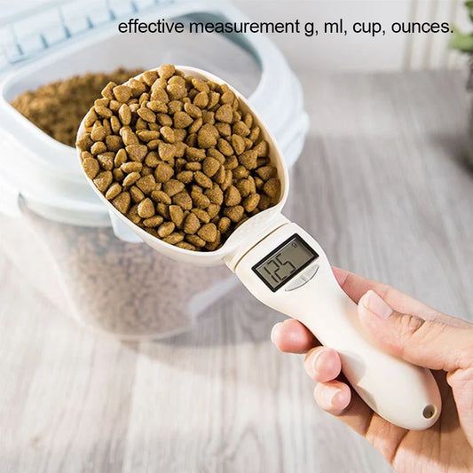 Pet Food Measuring Scoop Electronic Dog Cat Food Measuring Cup Digital