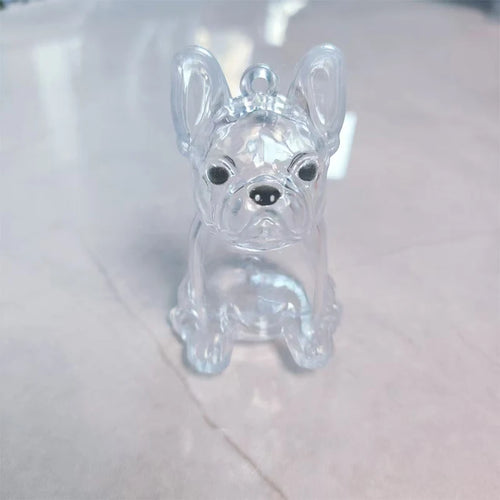 Cute Clear Puppy Hair Memorial DIY Pendant Keychain Decor Keepsake