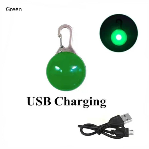 Led Dogs Collars Pendant Rechargeable Pet Usb Luminous Collar Pendant