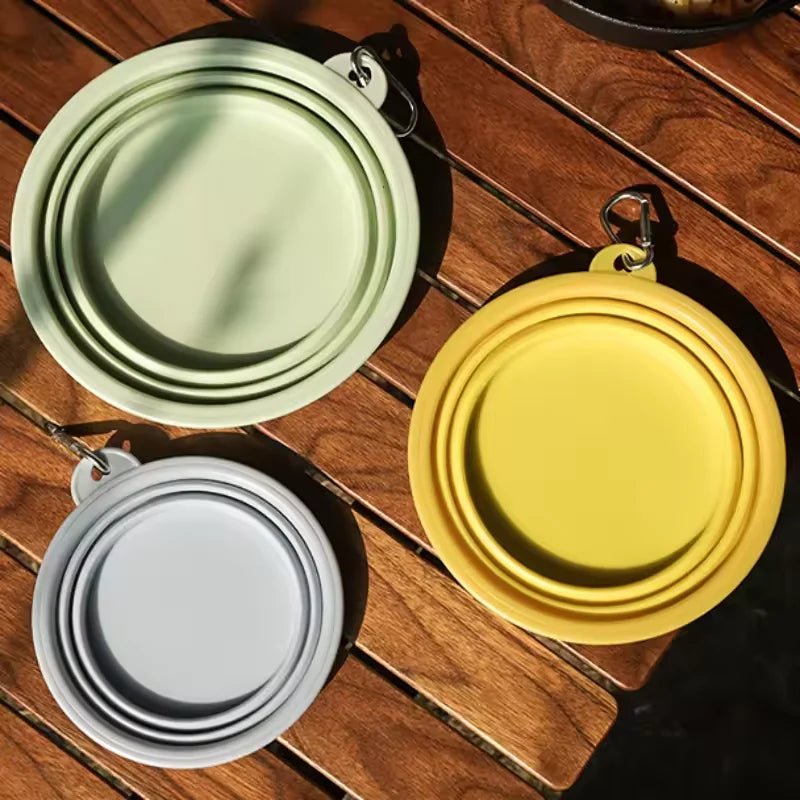 Foldable Silicone Dog Bowl Pet Outdoor Travel Portable Folding Cat