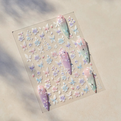 1 piece 5D color crystal star nail stickers high quality love shiny