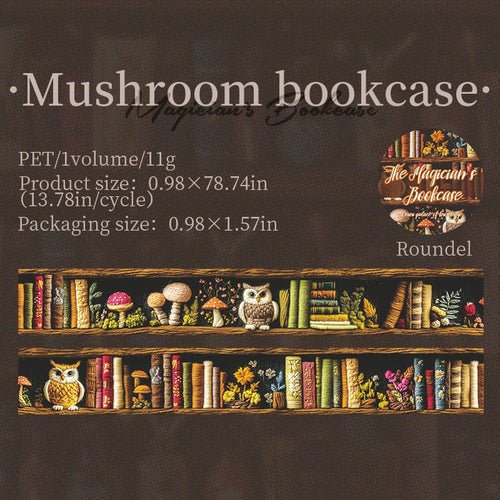 2m/roll Magician Bookcase Series PET Stickers Creative Collage For DIY
