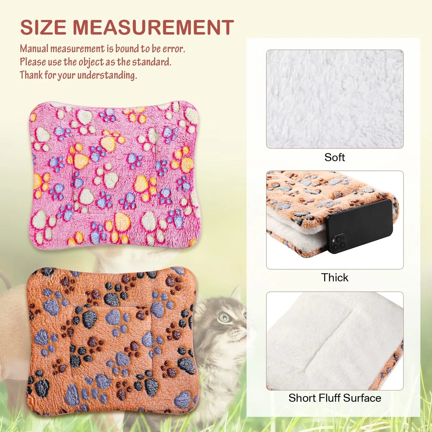Thicken Flannel Mat Pet Cat Beds Mats Dog Bed Sleeping Mat Soft Warm