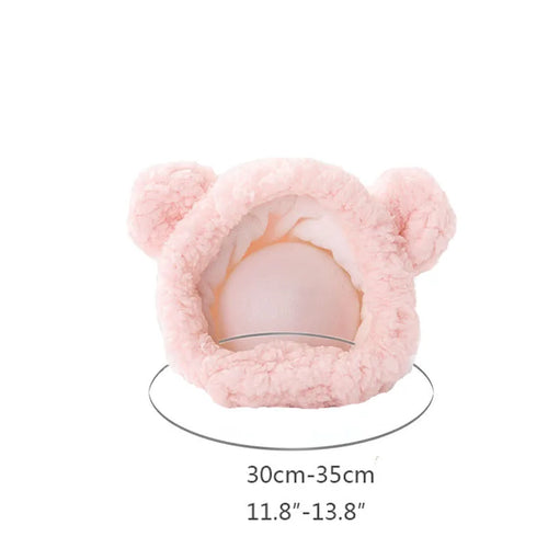 Cute Bear Rabbit Hooded Pet Cat Dog Accessories Cosplay Cat Hat Winter
