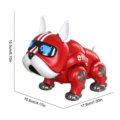 Dance Music Bulldog Robot Intelligent Interactive Dog With Light Toys