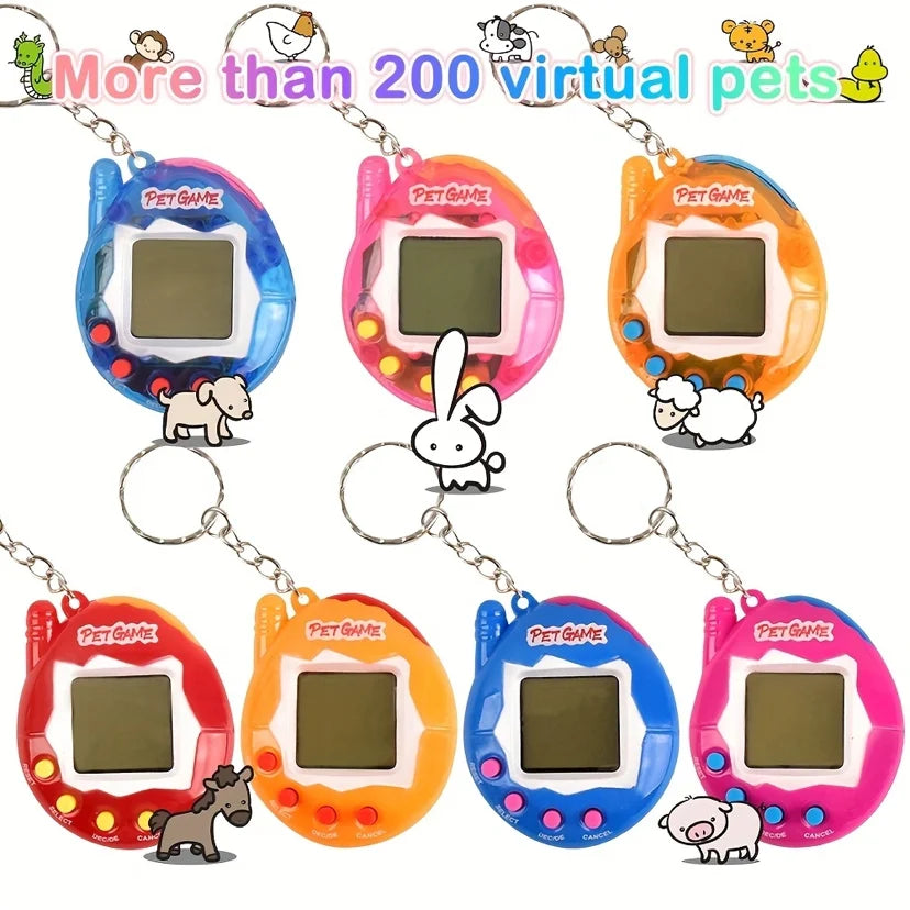 1PC Transparent Electronic Pets Tamagotchi Nostalgic 168 Pets In One