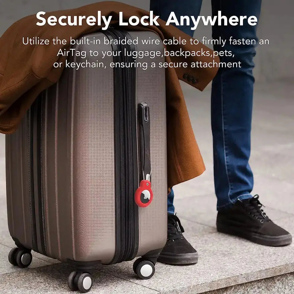 Compatible with Apple AirTag Secure Holder with Wire Cable Air Tag
