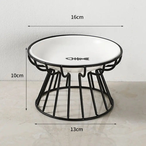 Pet Ceramic Bowl Nordic High Footed Ceramic Cat Food Bowl Snack Can