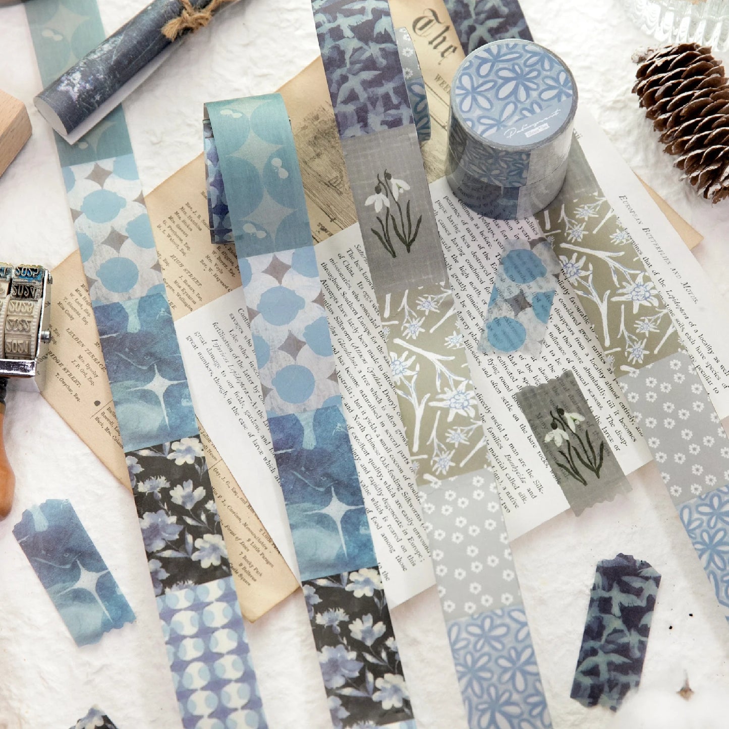3m/Roll Decorative Adhesive PET Tape Beautiful Scenery for Journal