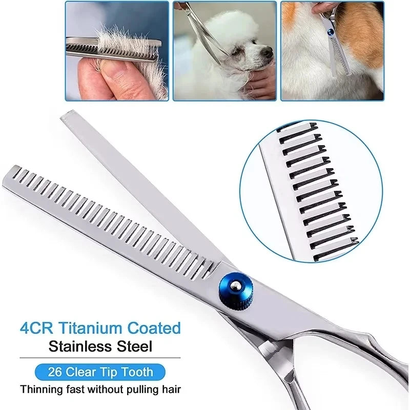 New Safty Pet Grooming Scissors Round Head Professional Stainless