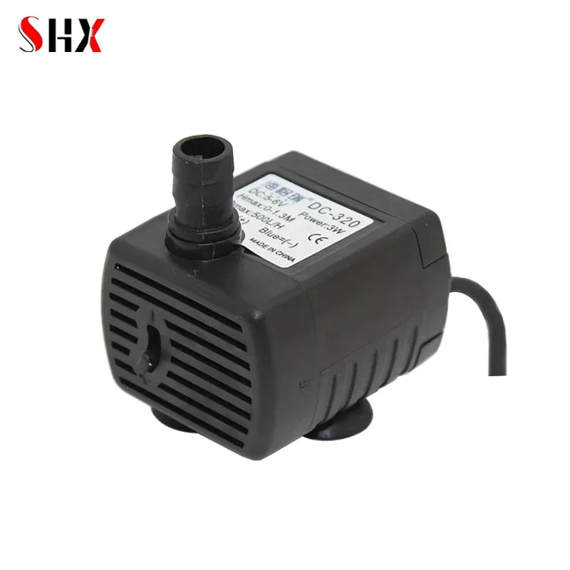 New 3W 500L/H Mini USB Water Electric Pump 5V USB Submersible Pumps