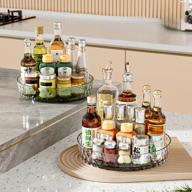 306° Rotatable Multifunctional Storage Shelf for Kitchen Countertop