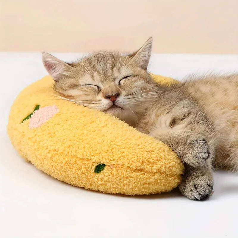 Fair Little Pillow for Cats Ultra Soft Fluffy Pet Calming Toy Half