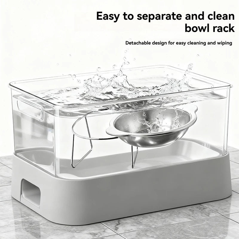 Stainless Steel Pet Bowl Slanted Anti Cervical Spondylosis for Cats