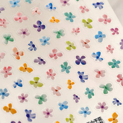 1 pc 5D Chinese style camellia nail sticker Vernal Equinox peach
